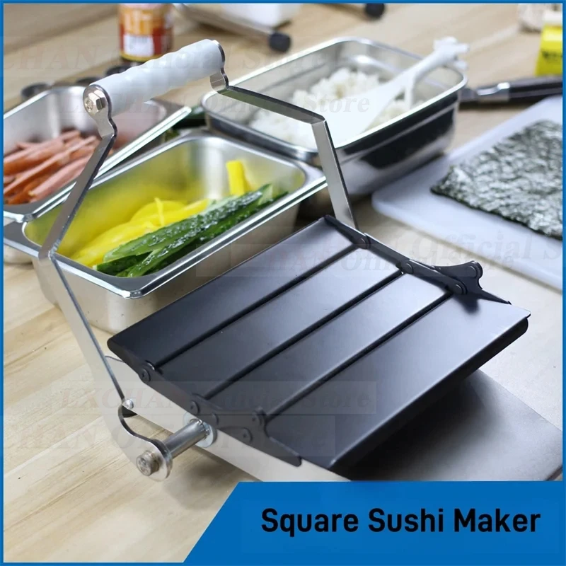 LXCHAN Commercial Sushi Roll Machine Manual Sushi Making Kit Professional Sushi Utensils Round/Square Sushi Maker