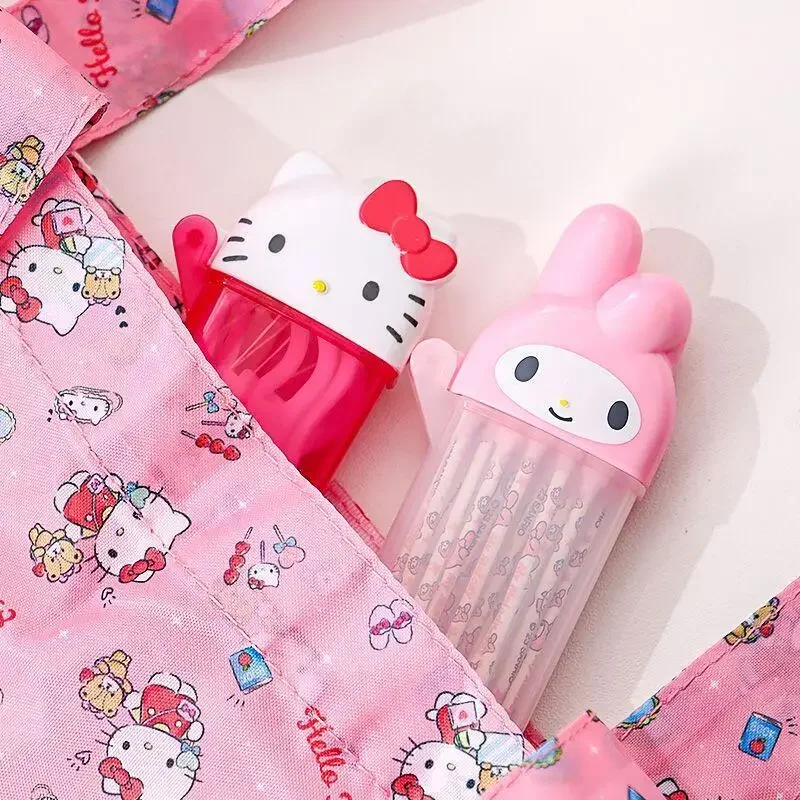 2Pcs Sanrio Hello Kitty Cotton Swab Storage Box Kawaii Anime Fashion Cute Portable Dental Floss Storage Hair Clip Box New Style