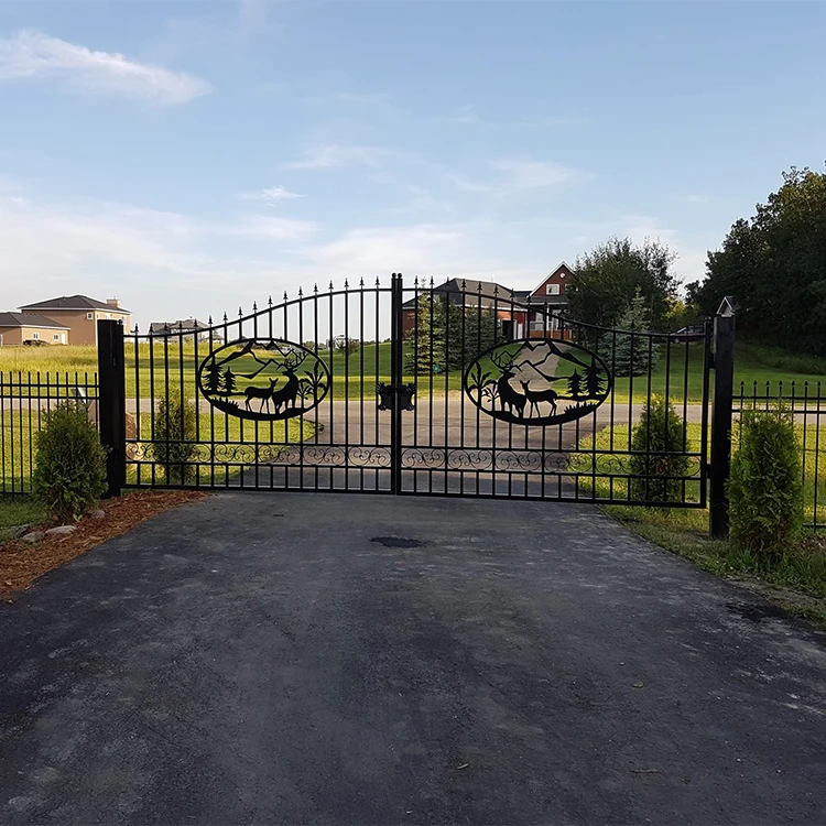 Custom dimensions  Wrought Fence Gate Unused Driveway Gate Factory Price Residential Iron Gate