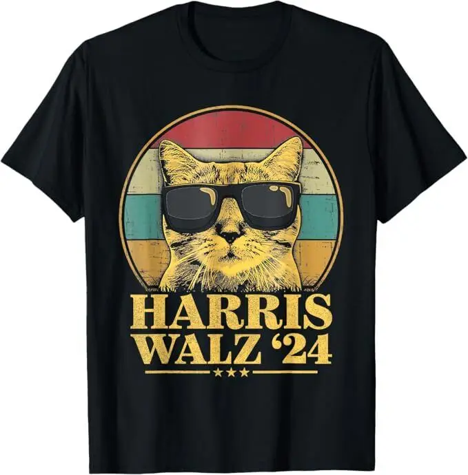 

Harris Waltz 2024 Election Cat Lady Kamala Harris Tim Waltz Unisex T-Shirt