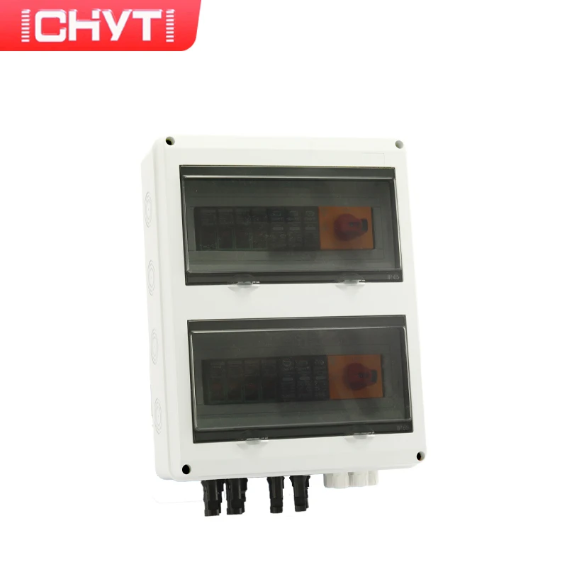 CHYT 4-in-2-out 1000V Solar Surge Lightning Protection HT Box IP65 Waterproof PV DC Combiner Box 2022 New Product