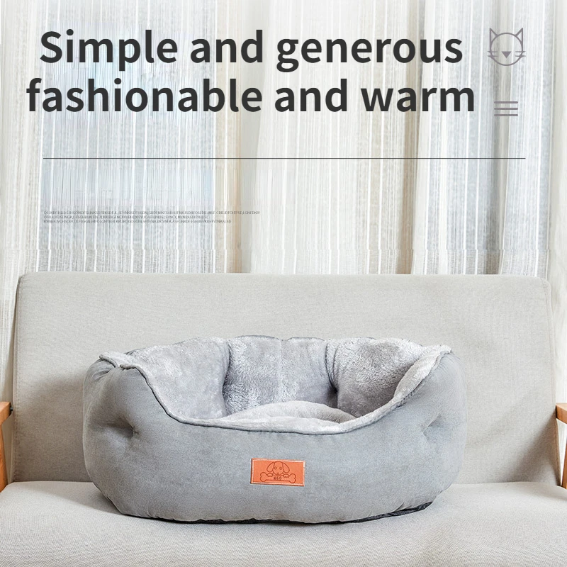 

Hot Selling Suede Embracing Comfortable Pet Bed Four Seasons General Warm Cat Kennel French Bulldog Poodle Medium and Small Dog