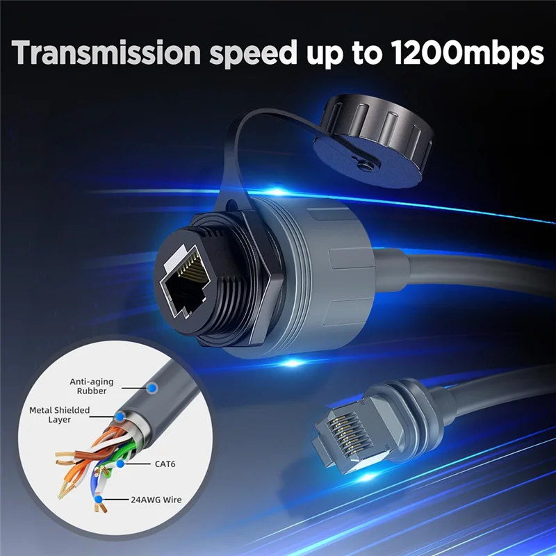 Beliebt für Starlink Gen 3 / Starlink Mini Ethernet Adapter RJ45, einfache Installation, wasserdichtes Starlink-Kabel, RJ45-Buchsen