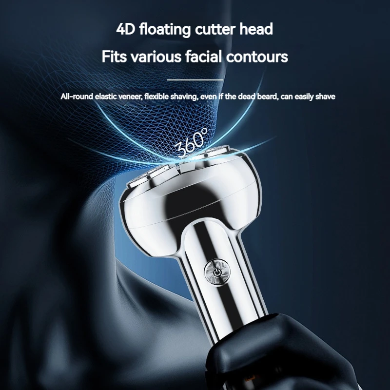 MOTAWISH rasoio elettrico da uomo Mini rasoio a testa magnetica Type-C rasoio per barba corpo elettrolitico ricaricabile