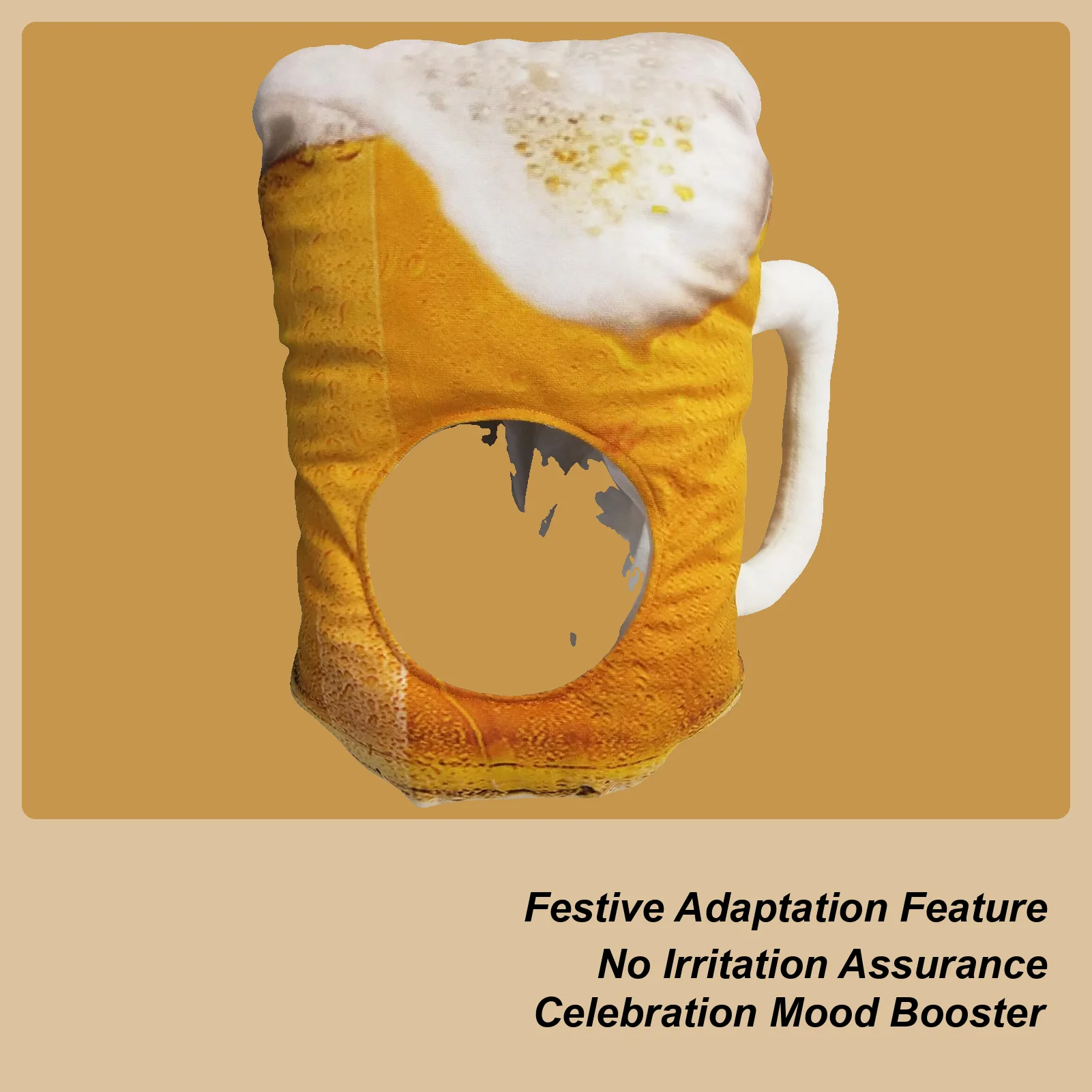 ビールジョッキコスチューム帽子ソフトぬいぐるみオクトーバーフェストビールジョッキ帽子快適な軽量写真小道具テーマイベント用ハロウィン