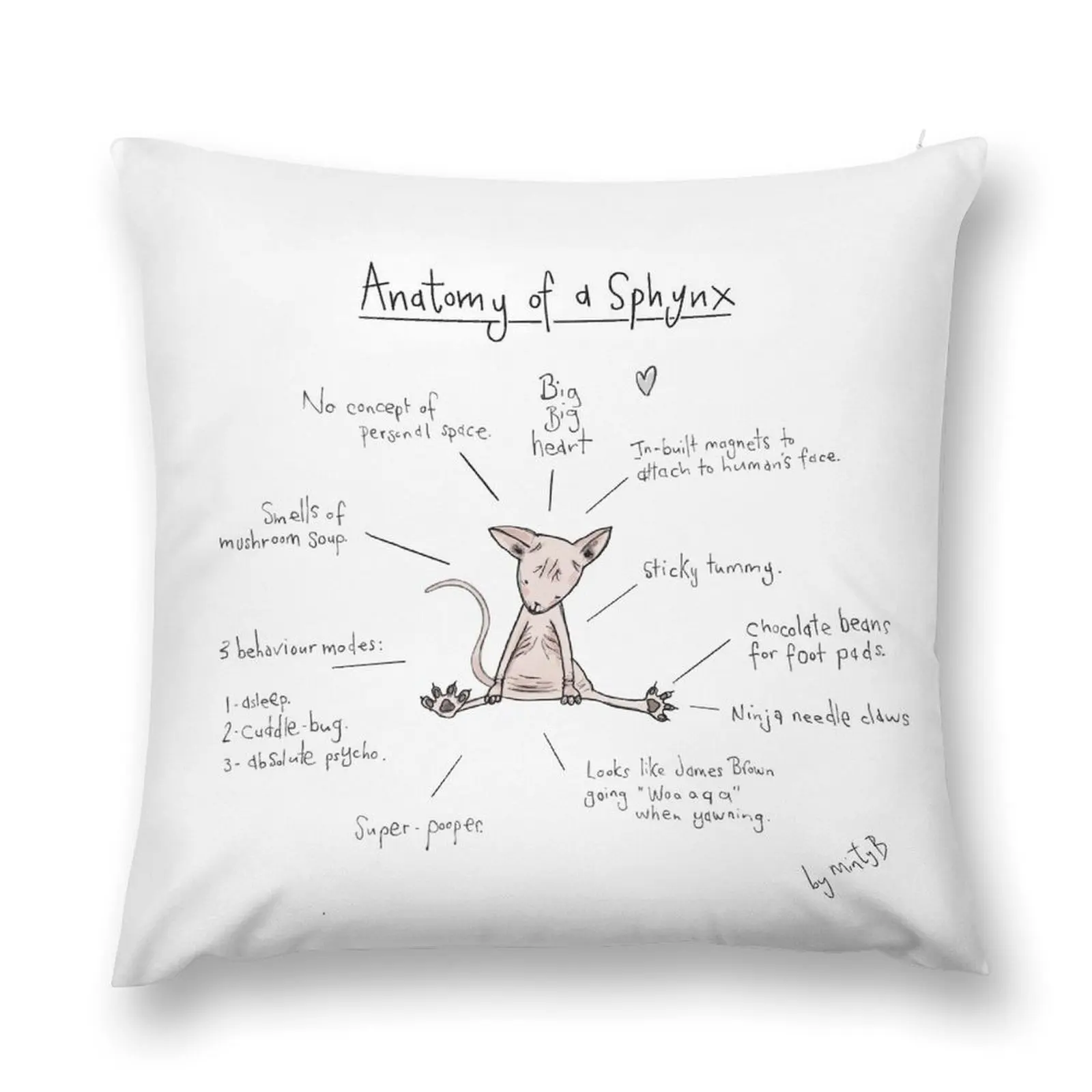 

Anatomy of a Sphynx Throw Pillow Sofa Cushion Cover luxury sofa pillows Christmas Covers For Cushions Cushions Cover pillow