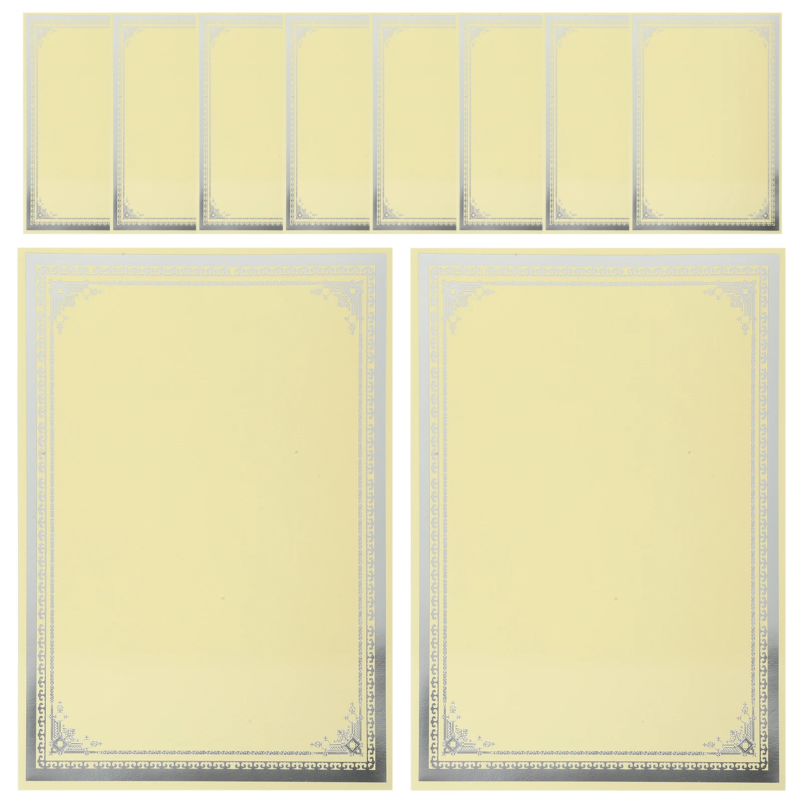 

10 Sheets Certificate Inner Paper Diploma Participation Awards Blank Certificate Paper for Printing Graduate Honor Award