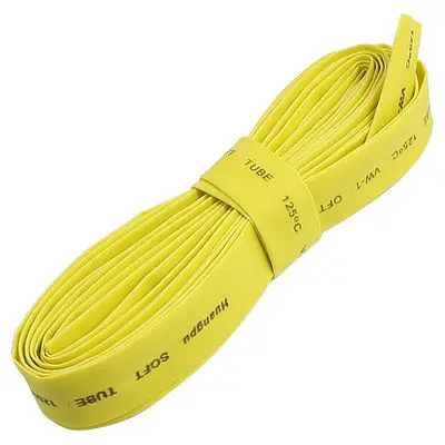 Ratio 2:1 Yelow Polyolefin 12mm Dia Heat Shrink Shrinkable Tube 5M