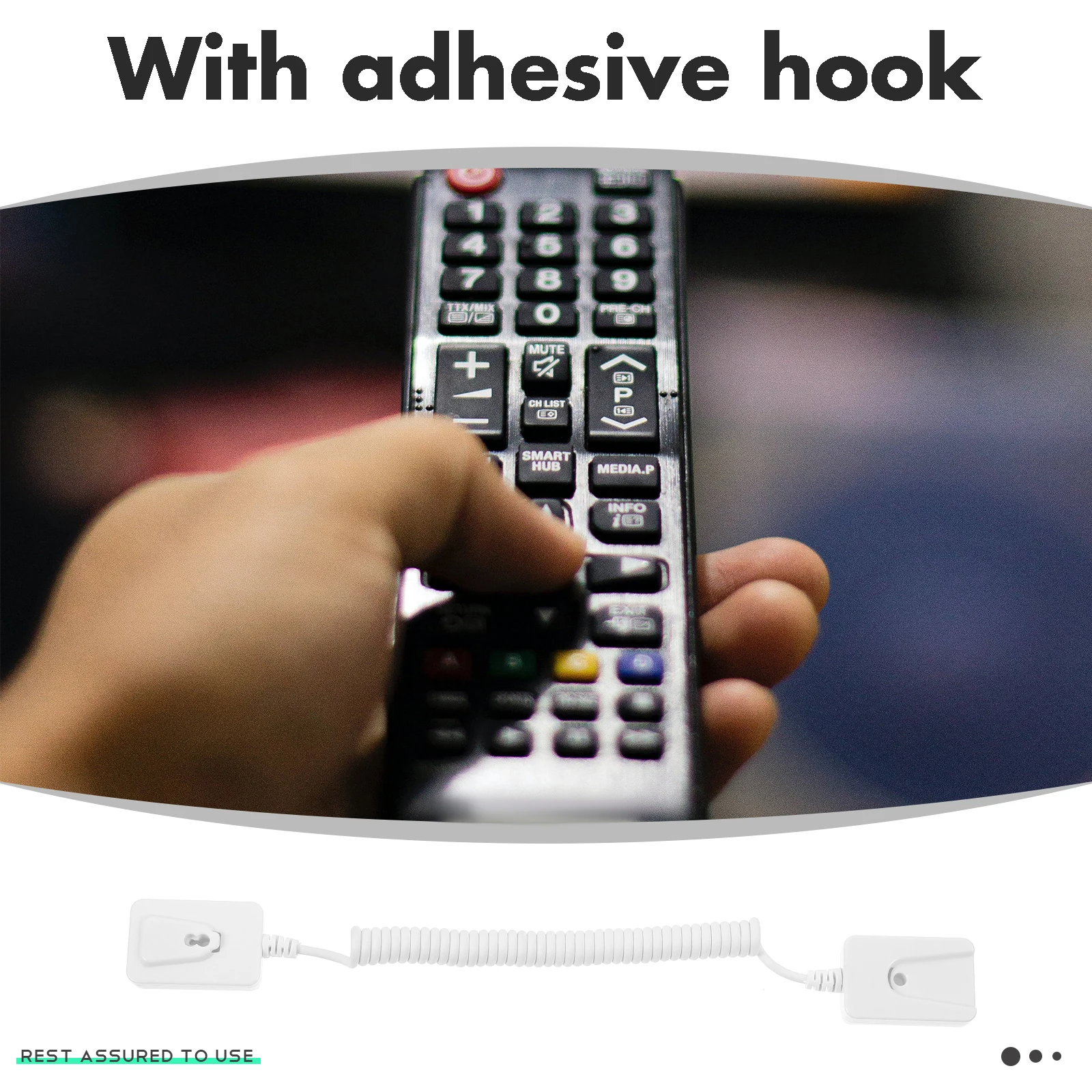 

3 pcs Remote Anti-lost Rope Hook Self-adhesive Lanyard Retractable Remote Control Retractable Cable Cable Holder for Home Tablet