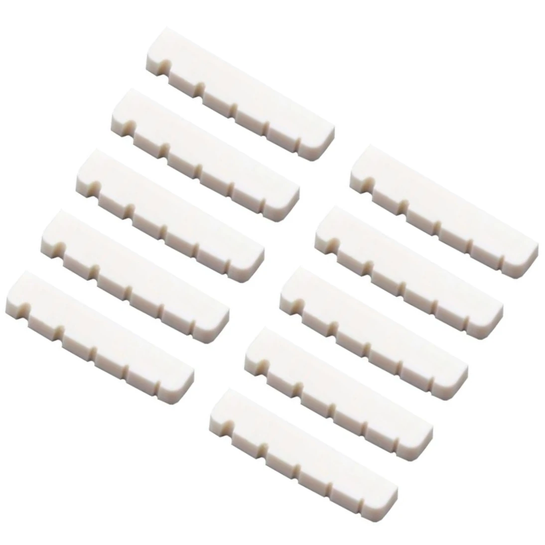 

10x Bone Nut 5-String Bass Guitar 45x6x9mm(1-49/64"x15/64"x3/8") Saddle White