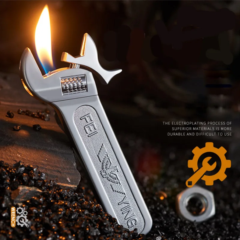 

Creative Mini Pliers tools Fire Windproof Cigarette Lighter Butane Gas Wrench Refillable Metal Lighter Gadget Smokers Gift