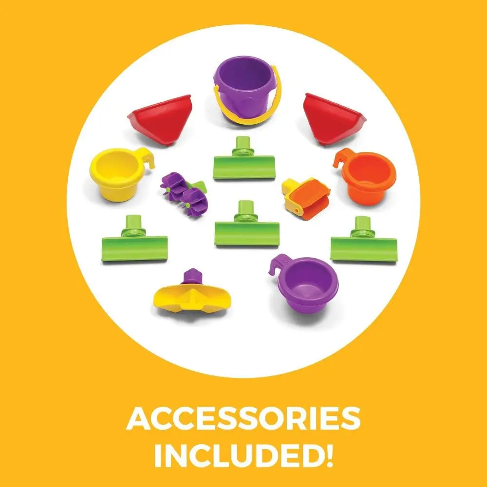 Muro di scoperta della cascata, tavolo sensoriale per attività di acqua e sabbia a doppia faccia per bambini, giocattoli estivi all'aperto, accessori giocattolo da 13 pezzi