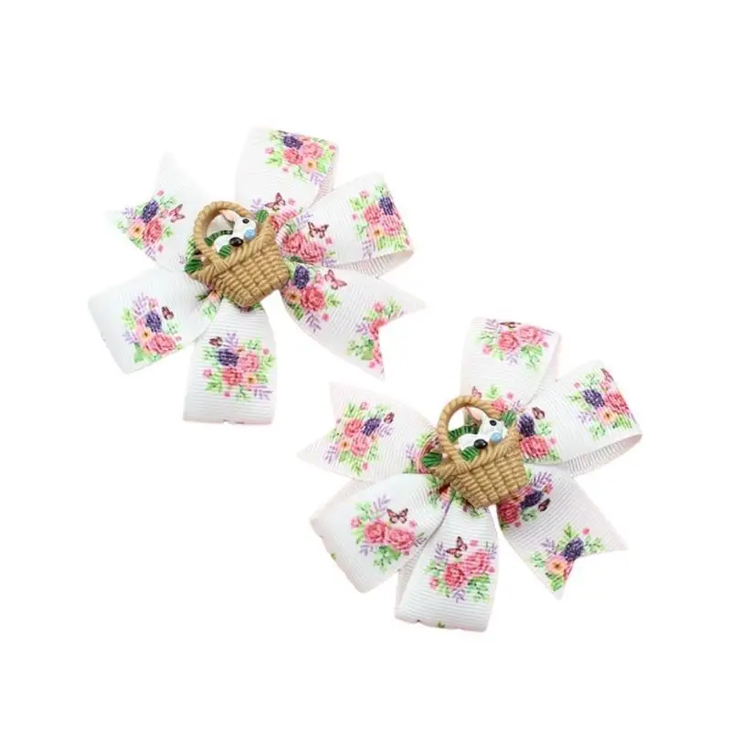 

652F тканевый зажим для волос с пасхальным кроликом, заколка для волос для косплея, заколка для праздничных вечеринок