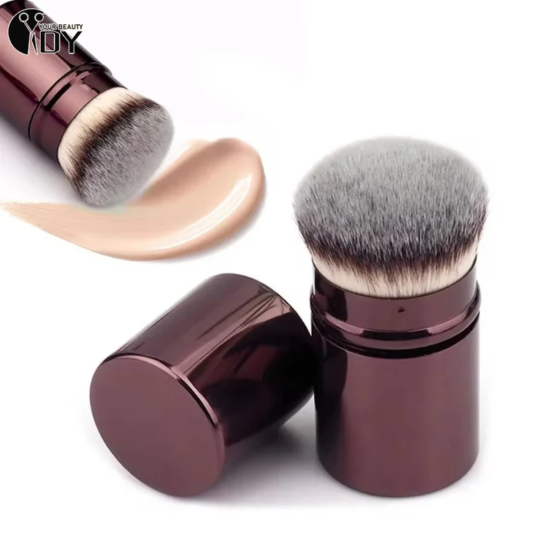 Retractable Kabuki Brush Portable Foundation Makeup Brush Powder Face Contour Makeup Brushes Convenient Make Up Brushes