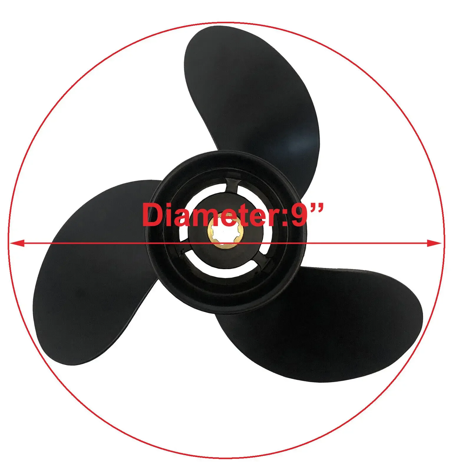 

48-828156A12 Boat Propeller 9x9 for Mercury Outboard 6-15HP 8 Spline Tooth