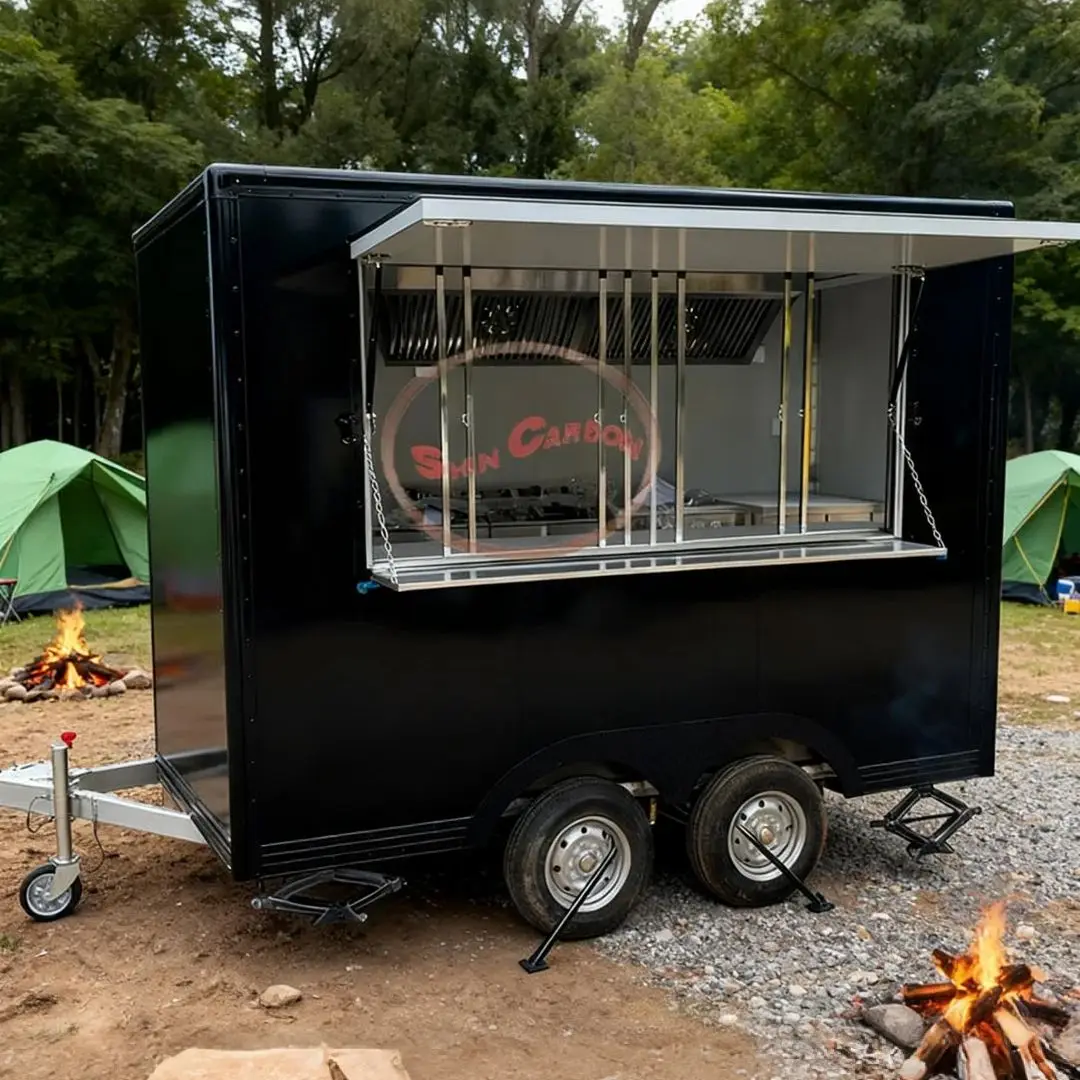 

Customizable Large-Capacity Towable Mobile Snack Cart Easy-to-Operate Outdoor Food Vendor Trailer Mobile Stall