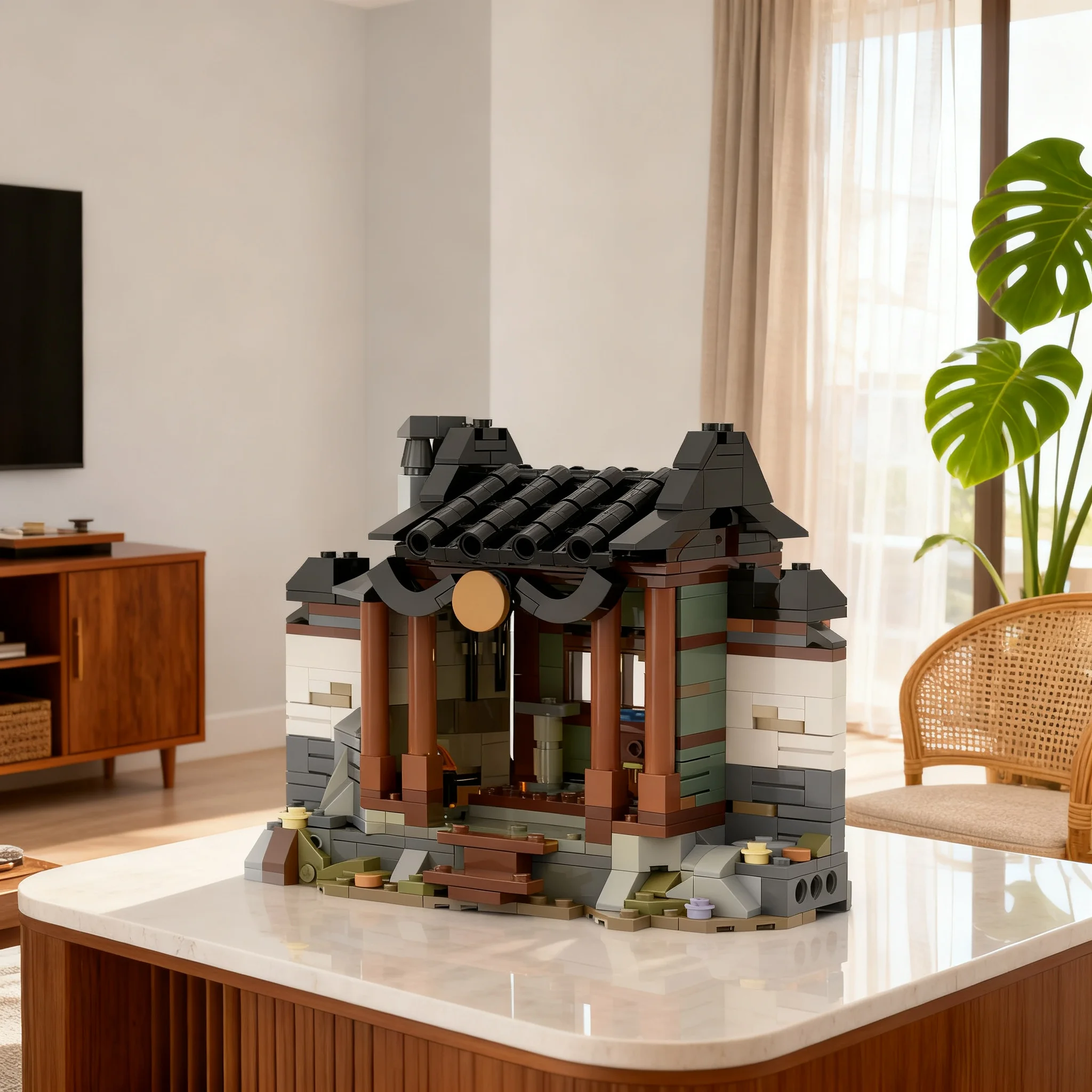 476pcs MOC Ninja World Old Town Workshop Model Building Blocks Architecture Toys Birthday Gifts Assemble DIY Idea Presentation