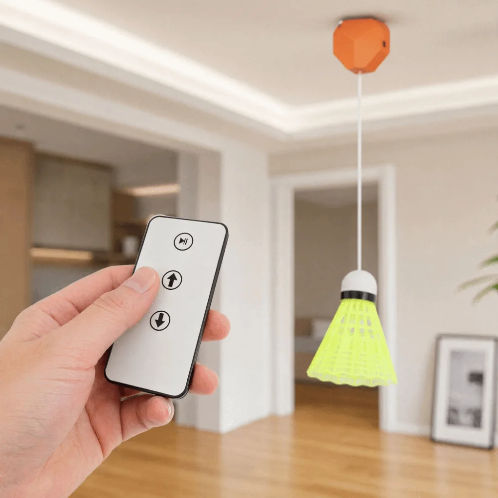 4pcs Save Space Badminton Self Training Tool Remote Control Height Adjustment Badminton Rebound Trainer Indoor Use Design