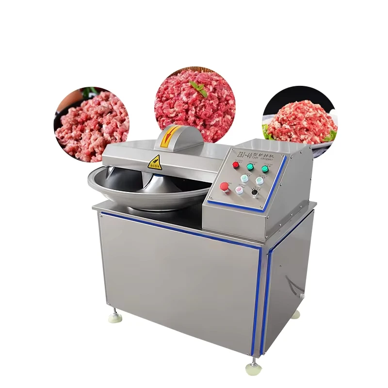 Meat Paste Homogenate Making Bowl Cutter Machine Efficient Mixing For Different Kinds Of Meat Raw Material