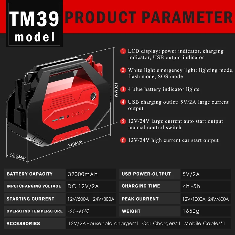 100watts Emergency Tool Portable Solar Power Generator 35000 Mah 12v Ultra Capacitor Car Battery Jump Starter