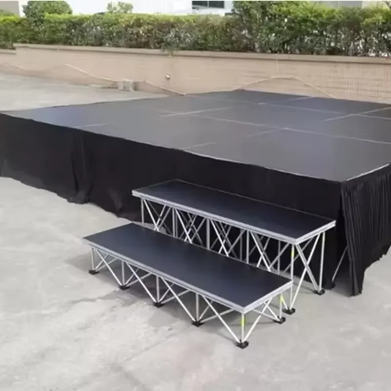 Foldable Stage Outdoor Concert Activities Portable Stage Easy Install Portable Surface Spot Light Event Stage Platform