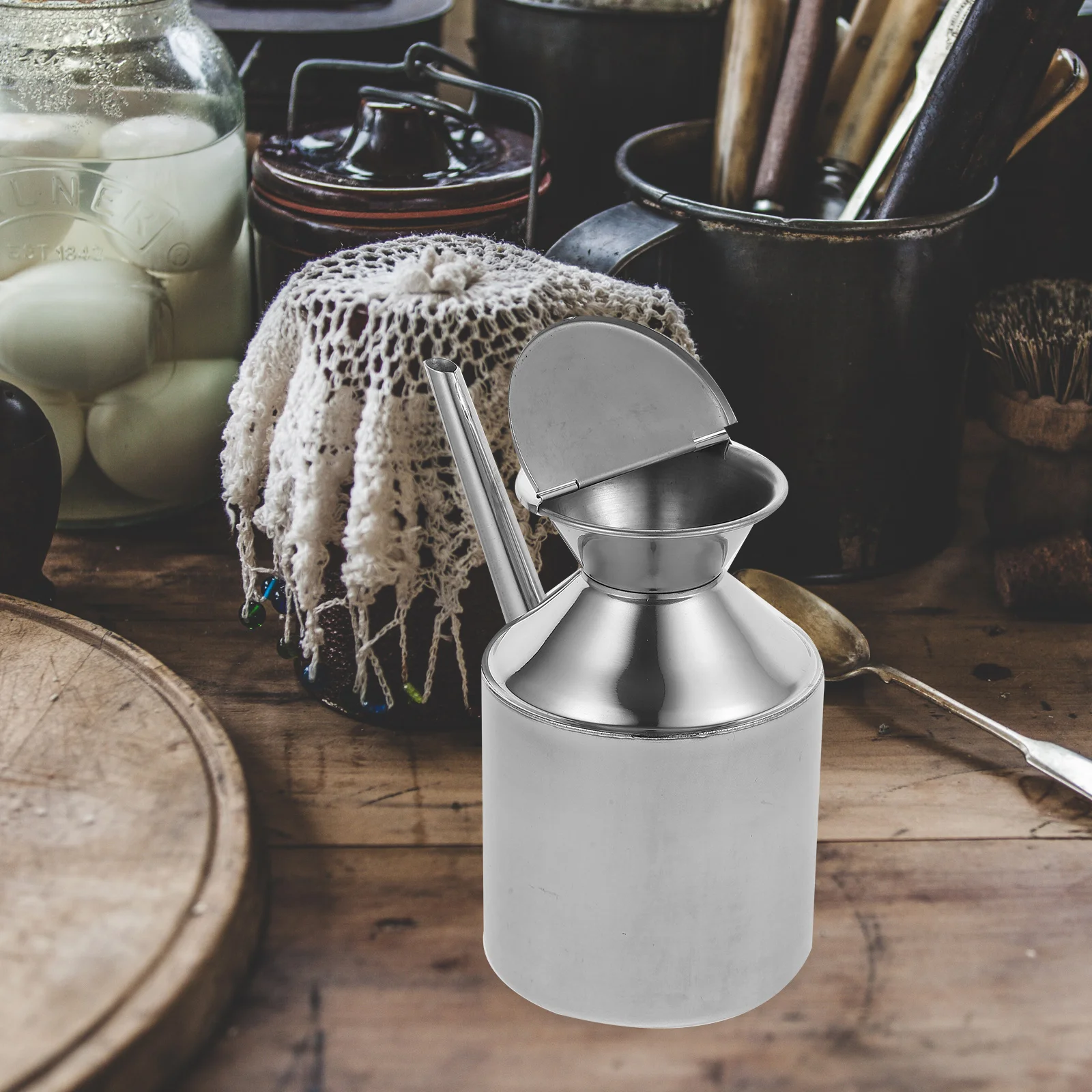 

Stainless Steel Oil Dispenser Bottle 500Ml Leakproof Oil Vinegar Sauce Container For Kitchen Cooking Olive Soy Sauce