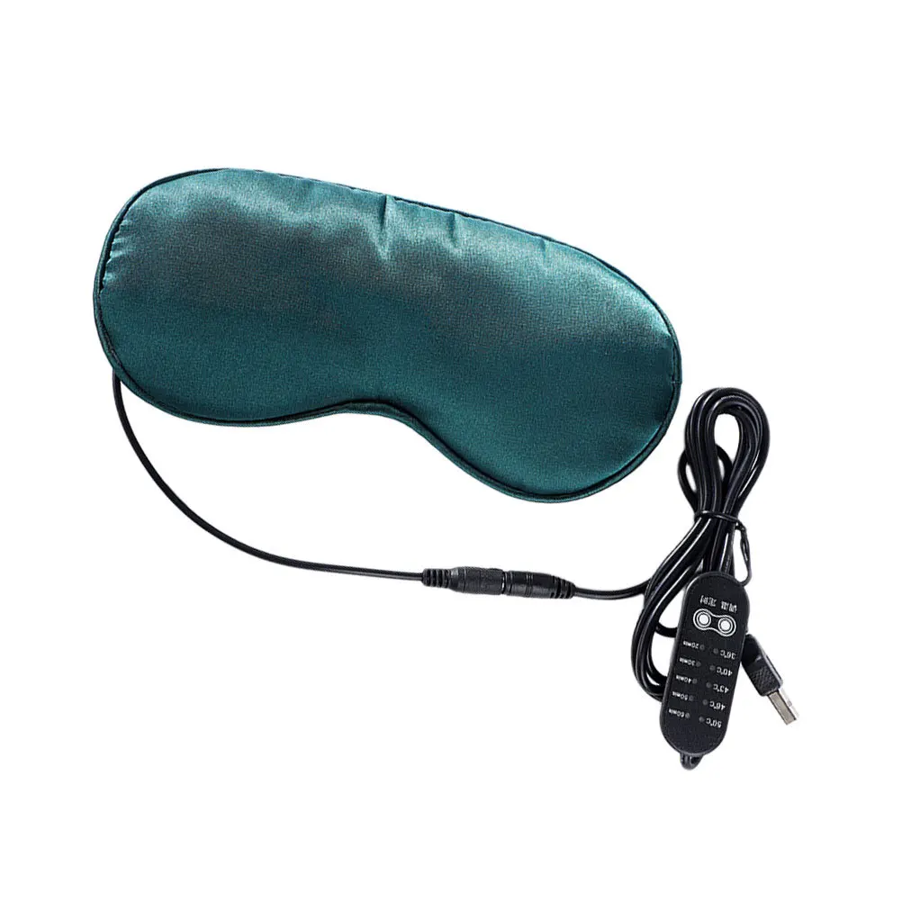 

1 комплект, электрическая теплая маска из углеродного волокна с подогревом, мгновенное облегчение сухих глаз, темных кругов, маска для сна, регулируемая, супергладкая, натуральная