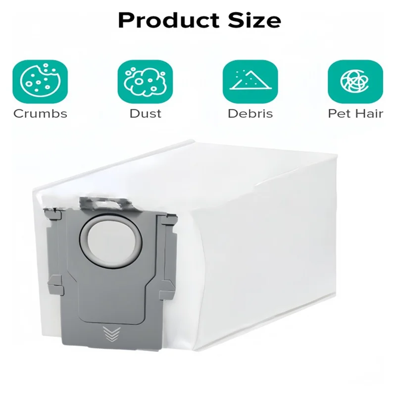 ل Roborock Stone Sweepers Q Revo Series/S8 Maxv Ultra غير المنسوجة النسيج كيس لجميع الغبار استبدال الملحقات فرشاة