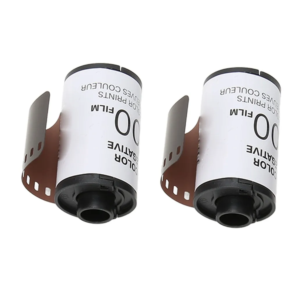 2pcs Portable ISO 200 Color Negative Film 8 Sheets Per Roll High Saturation HD Color Film 35mm Camera Film For 135 Cameras