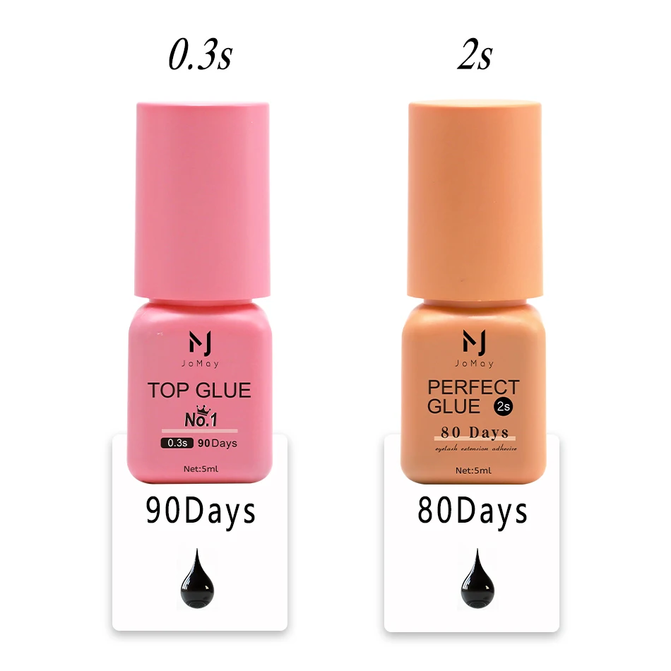 JOMAY Wimpernverlängerungskleber 0,3S-2S Extra Starker Wimpernkleber 8 Wochen Haltbarkeit Wimpernverlängerungszubehör Make-up für Profis – Detail 5
