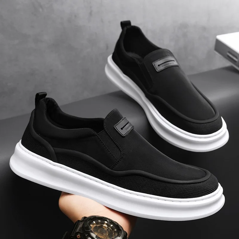 loafers man lazy trendy board shoes breathable all-season casual shoes fashionable trendy canvas shoes comfortable mens shoes