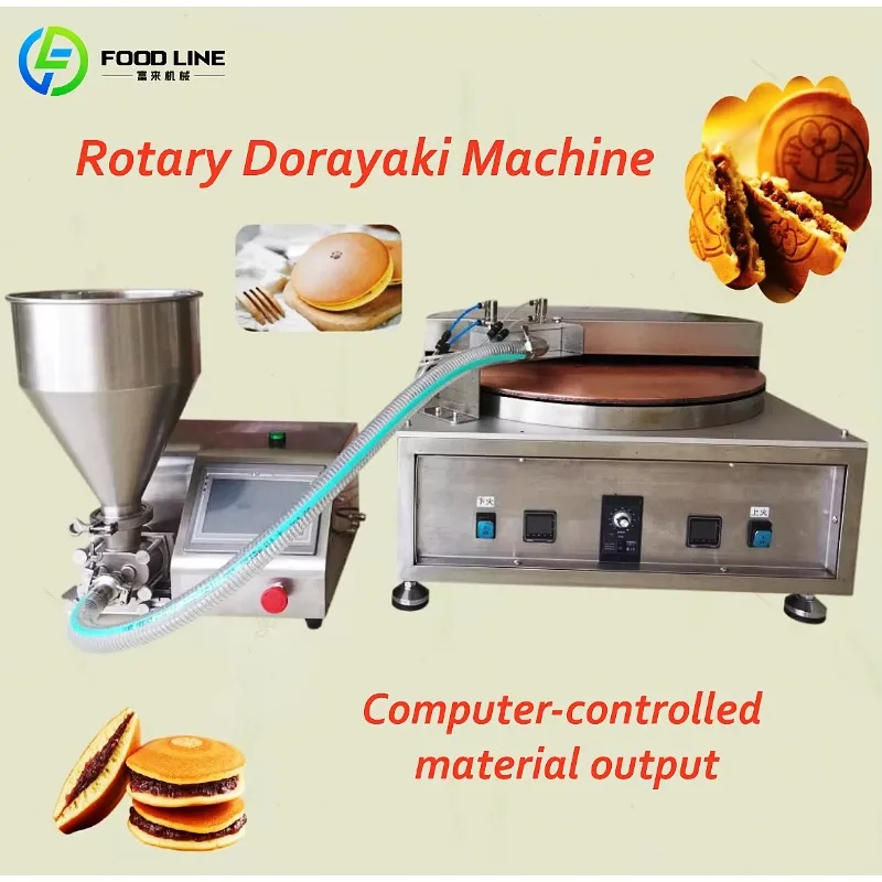 Customized dorayaki forming machine high efficiency pancake stuffing production equipment for commercial baking sites