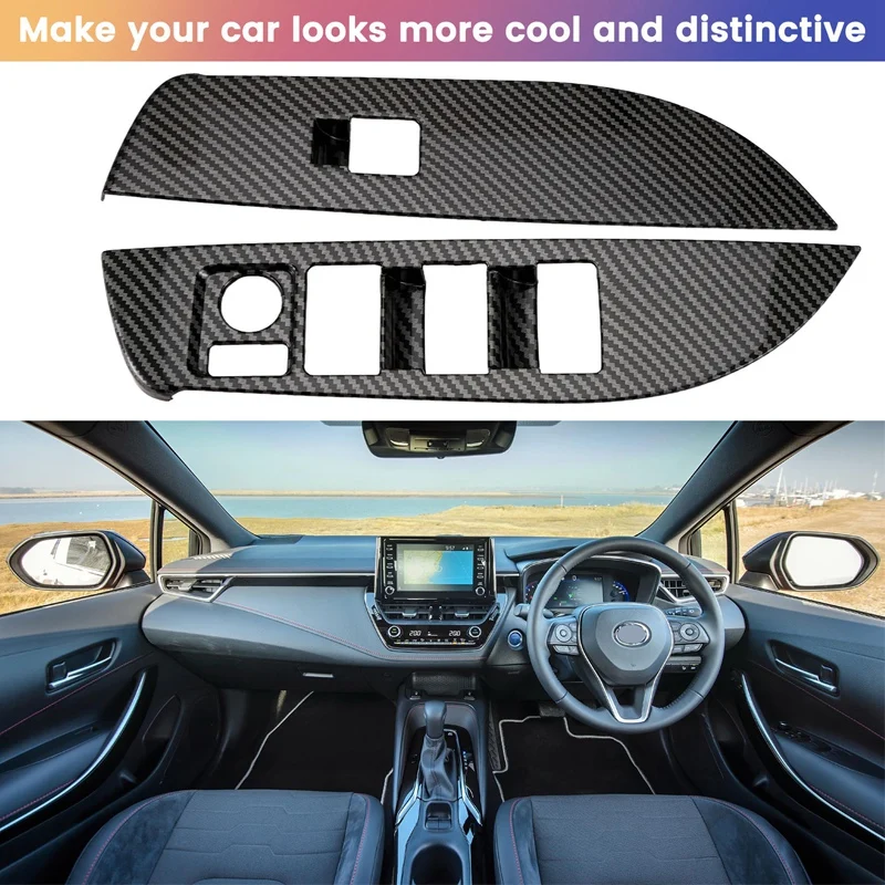 Car Door Armrest Window Glass Lift Button Control Switch Panel Cover For Toyota Corolla 2019-2022