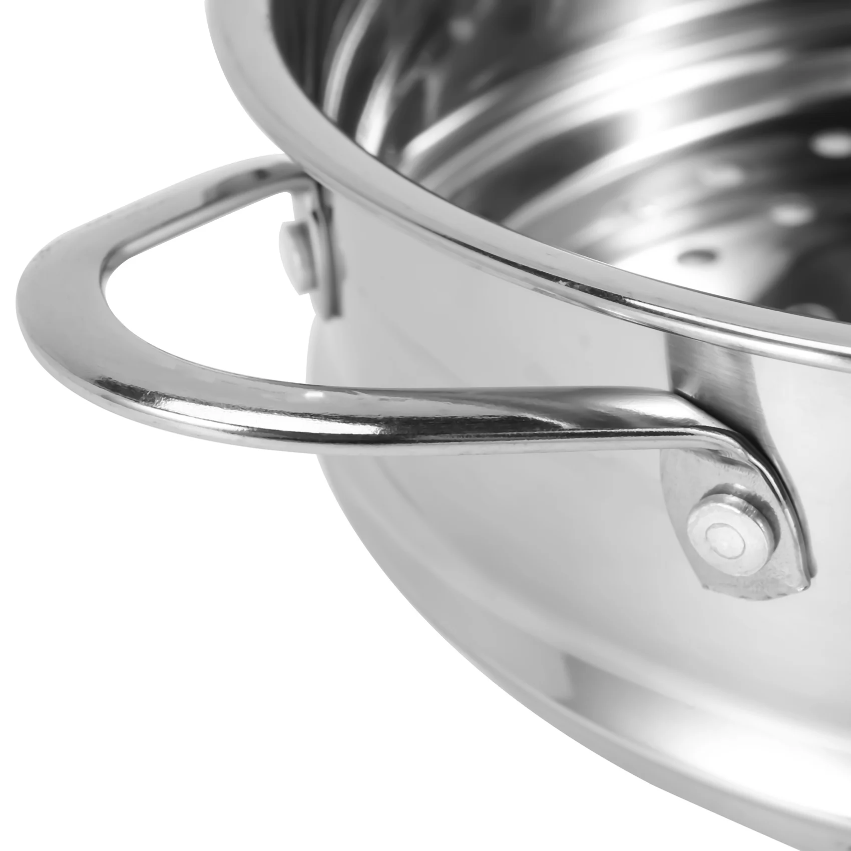 16cm Thickening Food Steam Rack Stainless Steel Steamer with Double Ear for Soup Pot Milk Pot Kitchen Tools