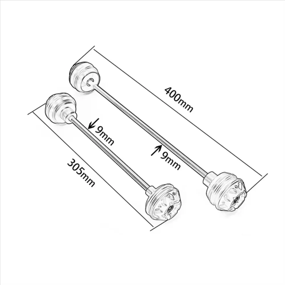 ZF-F 2X Kit  eje  varilla  rueda lantera y trasera modificada para motocicleta Kit  eje  varilla  rueda lantera