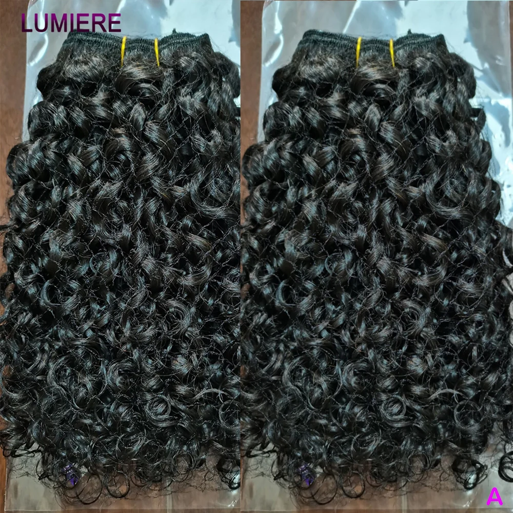 

32-дюймовые бирманские вьющиеся пикси, 100% пучки человеческих волос, 100% девственная необработанная вода, глубокие вьющиеся пучки волос, наращивание волос