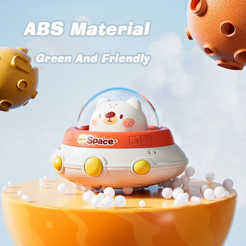 Baby Car Toy Inertia Cartoon Animal Vehicle Press Go Cartoon UFO Toys Pull Back Cars Toys for 1 2 3 Year Boys Gift for Children