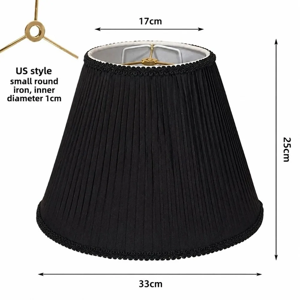 25cm Cloth Lamp Shade Wear‑resistant Soft Table Lamp Cover Easy Installation High Light Transmission Chandelier Lampshade