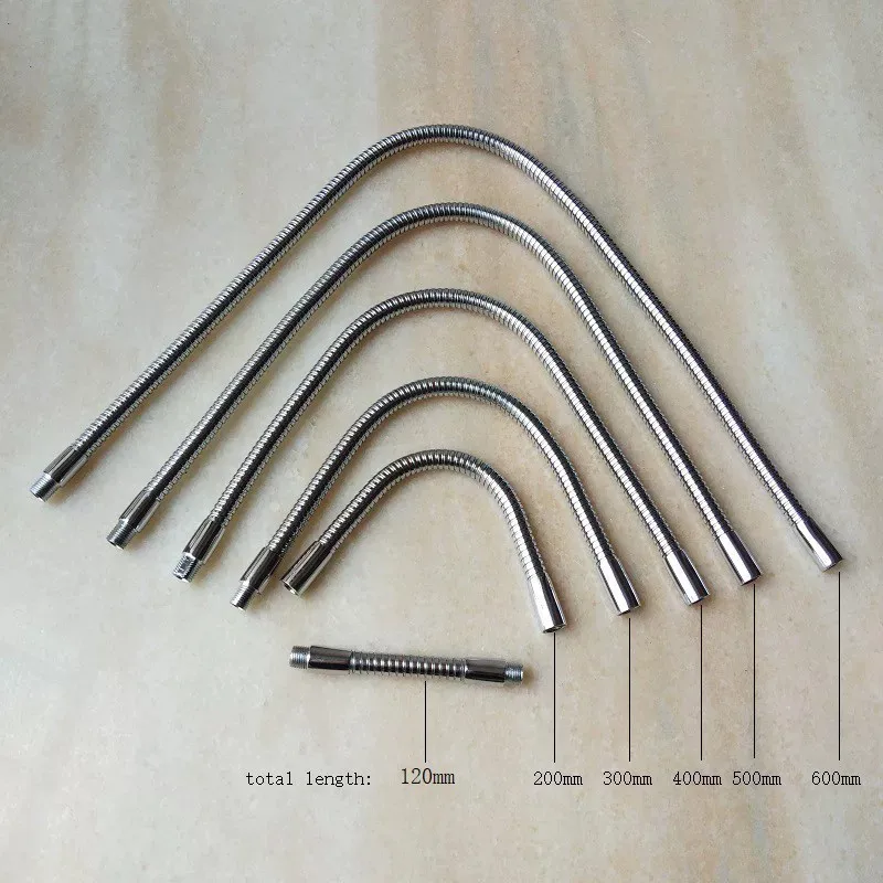 M10 Led Gooseneck Led Flexible Holder Lamp M10 Male+Female Chrome Metal Hose Universal Soft Pipe Metal Serpentine Tubes DIY