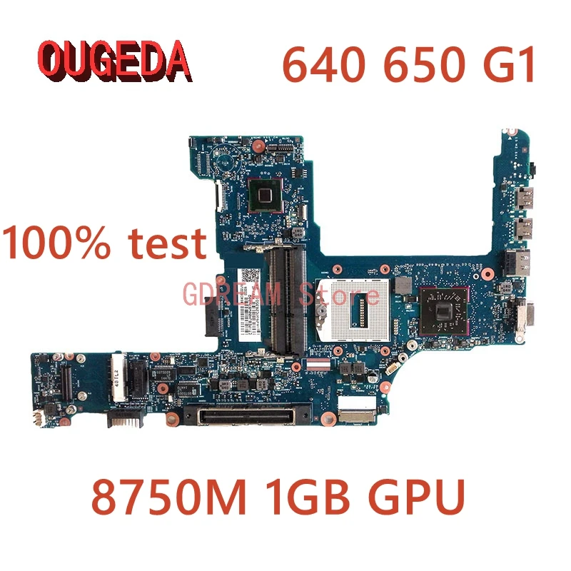 OUGEDA 744018-001 744018-501 6050A2566401-MB For HP PROBOOK 640 650 G1 Laptop Motherboard HD 8750M 1GB PGA947 Mainboard