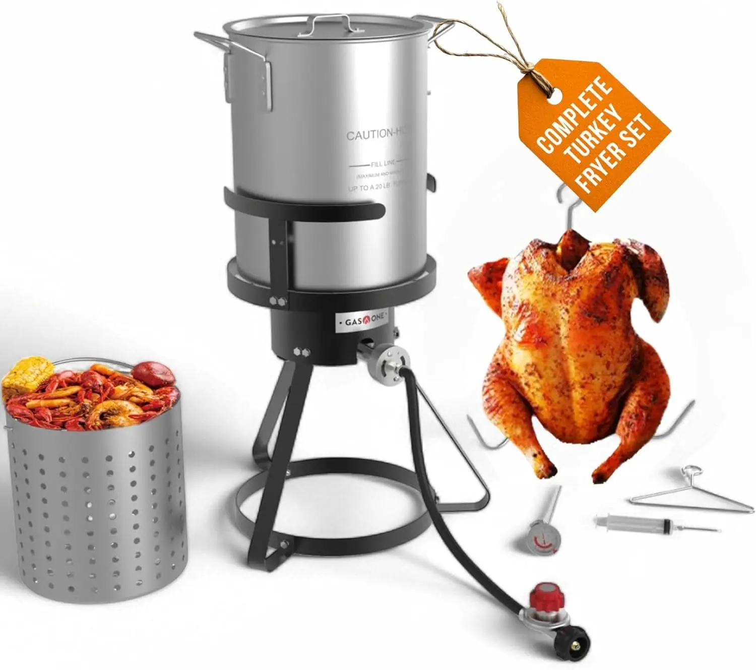 30QT Outdoor Turkey Fryer and Seafood Boil Kit