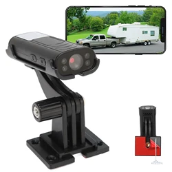 Reverse Hitch Guide Camera 1080P Waterproof Night Vision Motion Detection Adhesive Mount for RV Truck Trailer