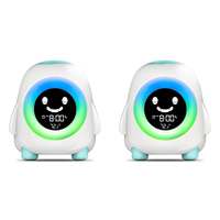 MOPHE-2X Kids Alarm Clock, Alarm Clock For Kids, Ready To Wake Up Sleep Trainer, Colorful Night Light, Nap Timer