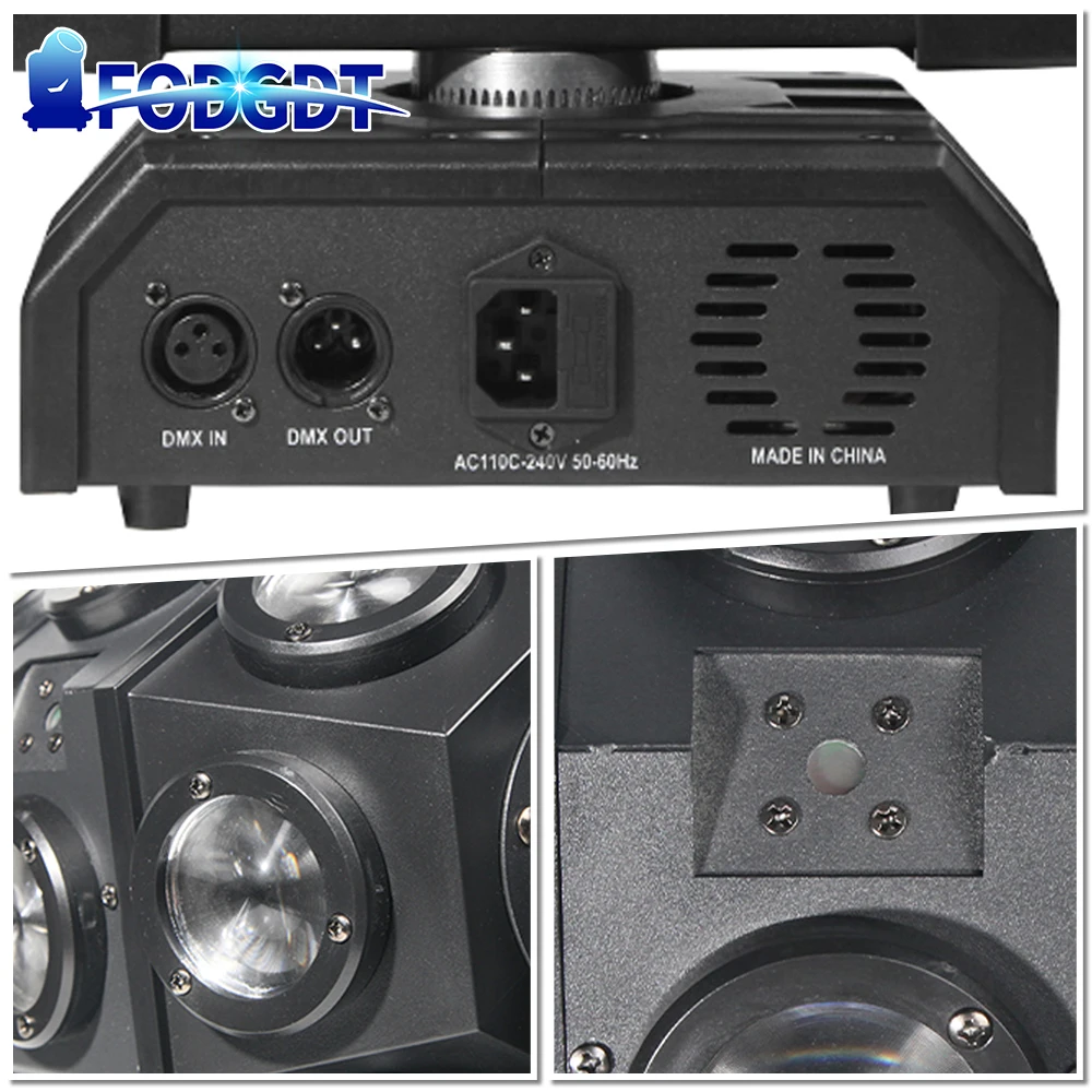 FODGDT 18x12W RGBW 4in1 Led Beam Moving Head Laser Lights Bar Effect Light Stage DMX Remote Control for Club Party DJ DISCO KTV