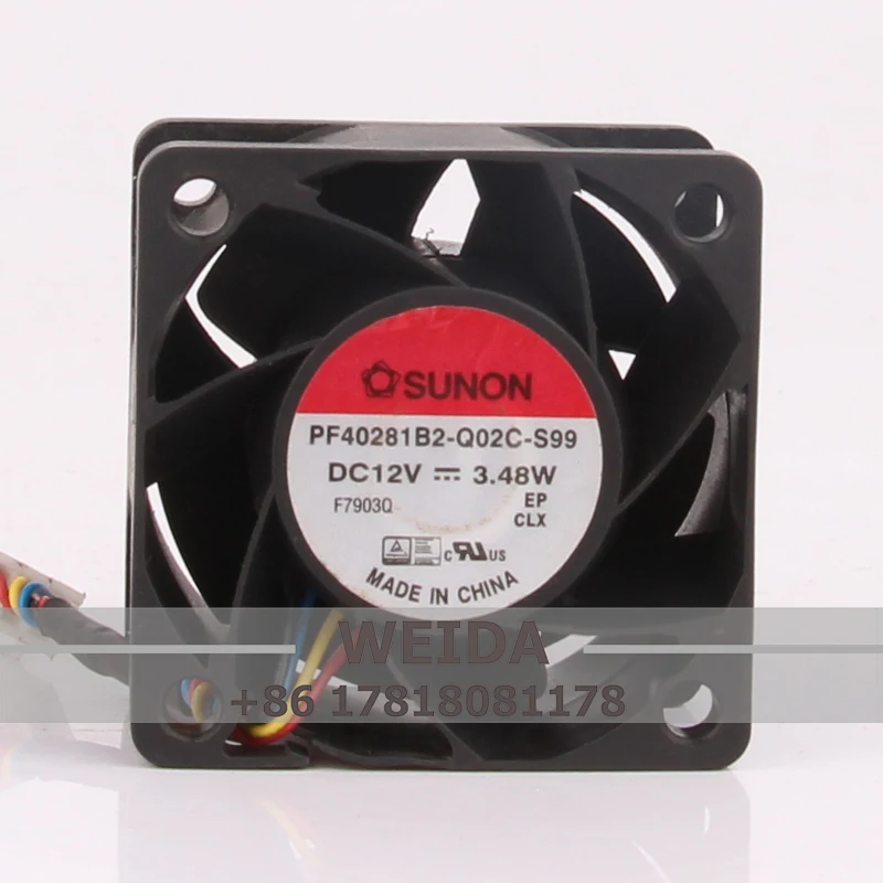 

Case Fan for SUNON PF40281B2-Q02C-S99 40*40*28mm 12V 3.48W 4028 Inverter Dual Ball Bearing Cooling Fan