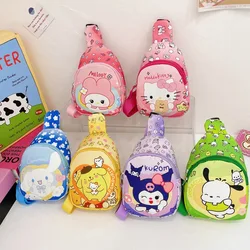 Torba na klatkę piersiową Sanrio Kawaii Cinnamoroll Hello Kitty torby typu Crossbody podróżna listonoszka na ramię dla dzieci torba typu crossbody 2024 prezenty