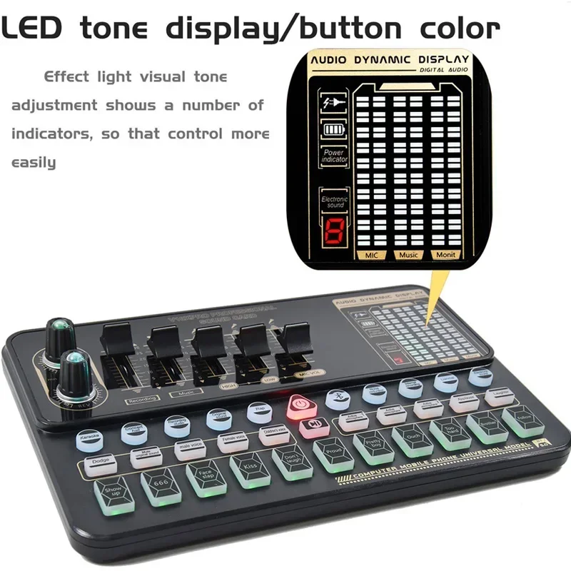 DJ Equipment BM800 Microphone Console Studio Sound Card Kit Cable Phone Mixing Computer Live Voice Mixer V10xPro Soundcard Set
