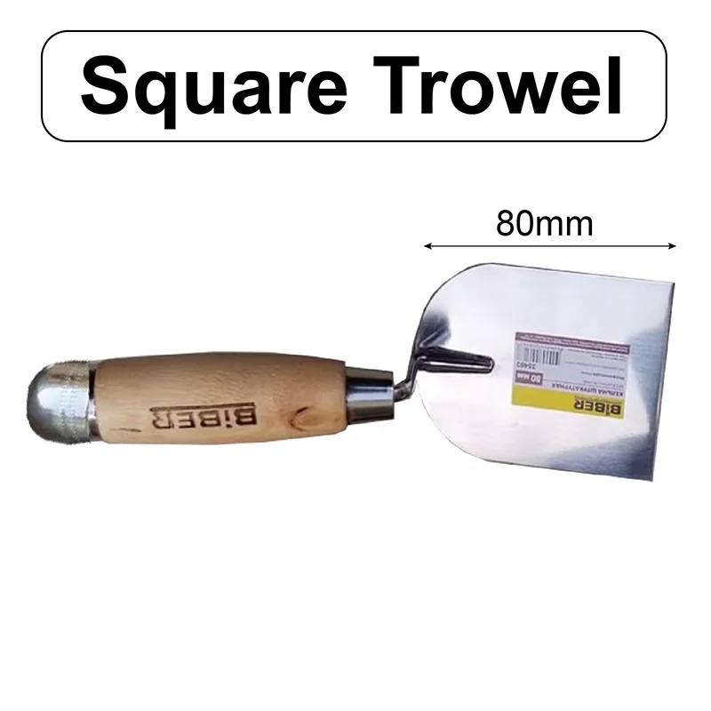Mason Trowel Shovel Tool Putty Scraping Wall Filling Shovel Wood Handle Stainless Steel Blade Corner Spatula Two Styles