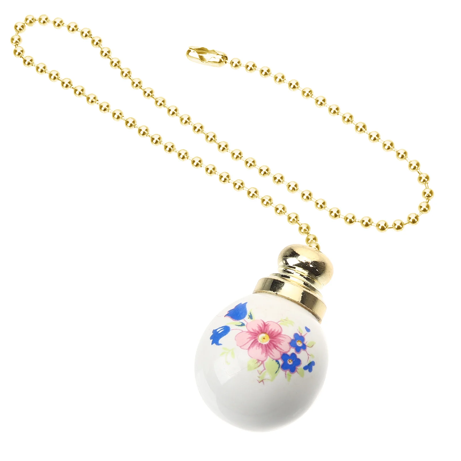 

Lighting Pendant Chain Ceramic Fan Pull Extender for Ceiling Lights Decorative Retro Lamp Accessories Metal Chains