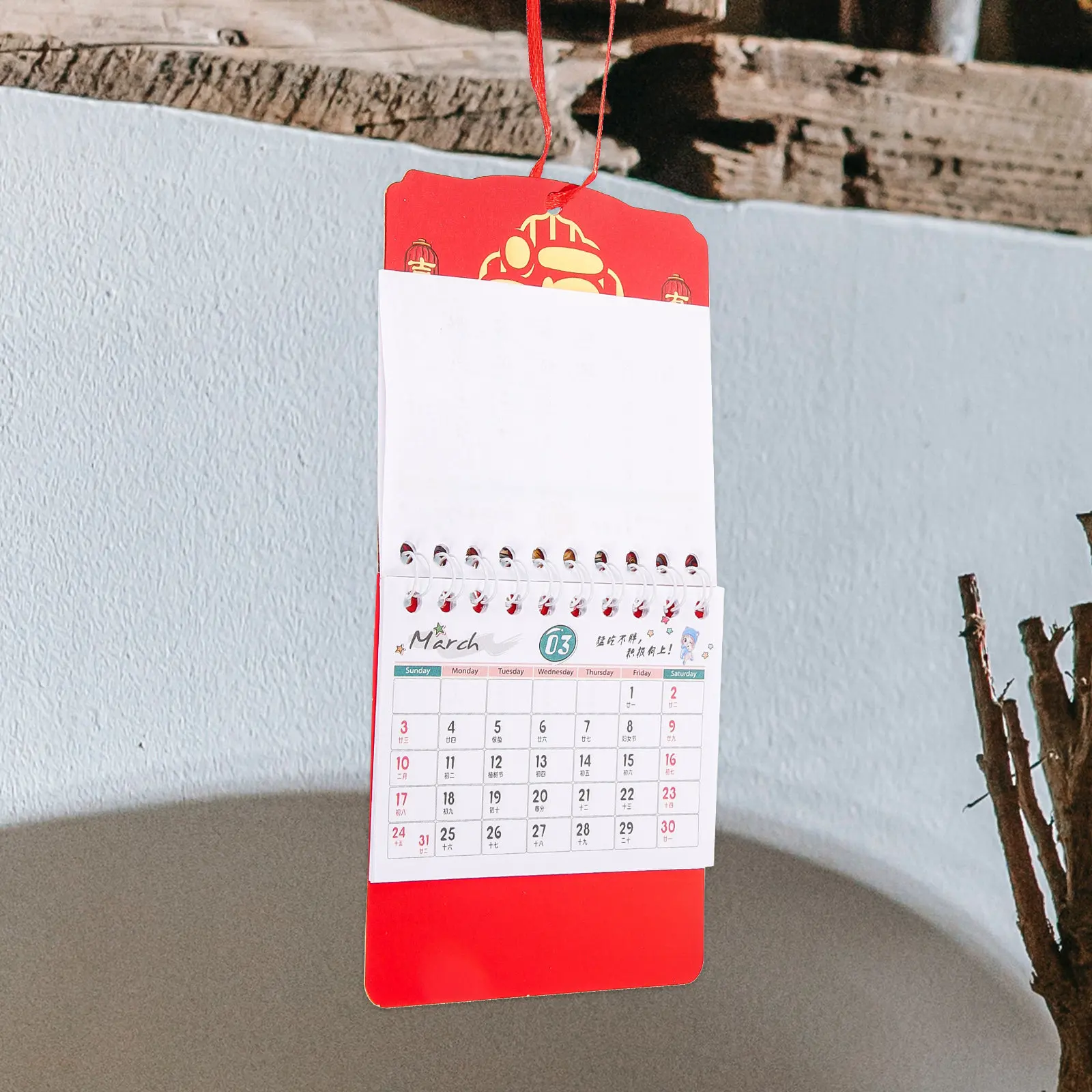 

Набор из 12 штук: Китайский лунный настенный календарь на 2024 год, премиум-качество, традиционный, с указанием солнечных сроков, праздничный декор к Году Дракона